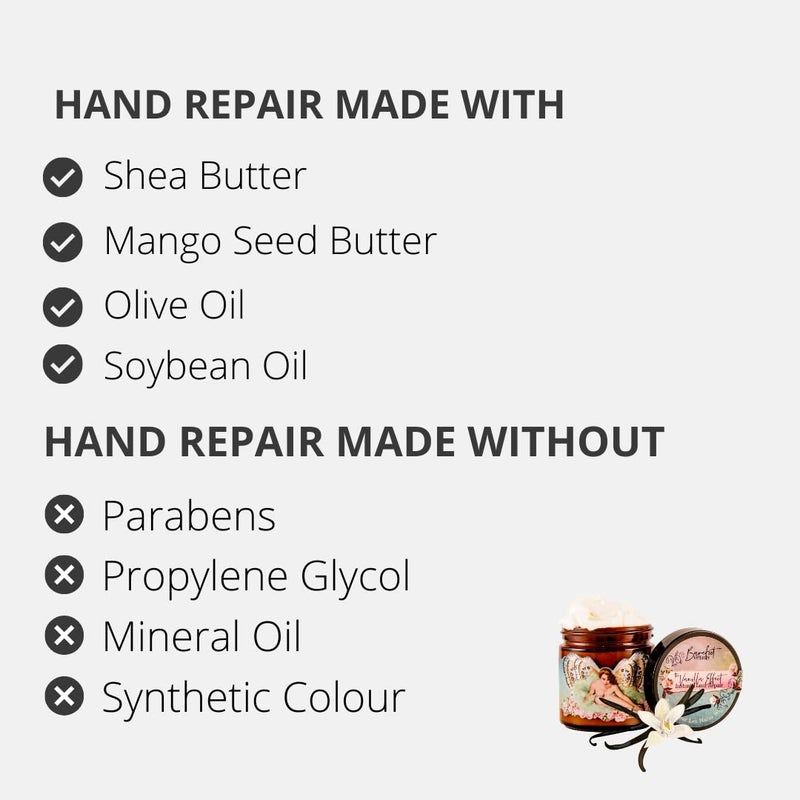 Barefoot Venus Shea Butter Instant Hand Repair Cream For Dry Skin - The Vanilla Effect - Image 2